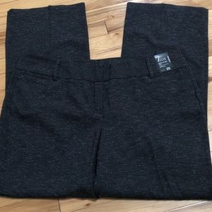 Black white speckled dress pants